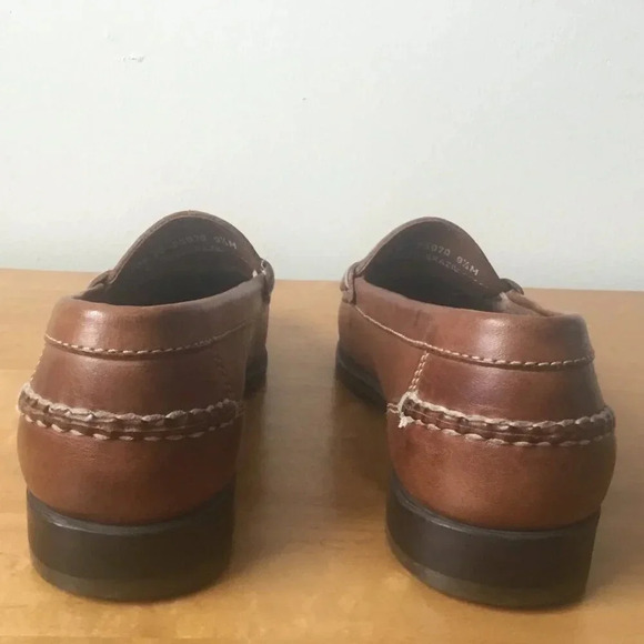 johnston & murphy shoes Penny Loafer Brown  Leather Dress Comfort sz9.5 M - Picture 9 of 12
